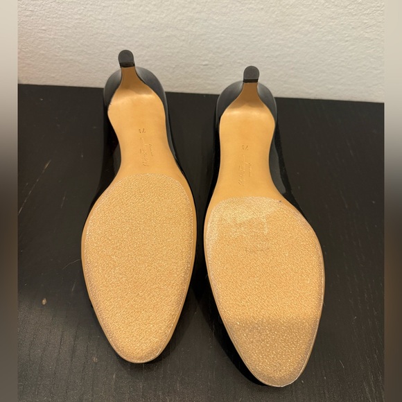 Salvatore Ferragamo Carla 55 Black Patent Leather Pumps - Picture 3 of 5